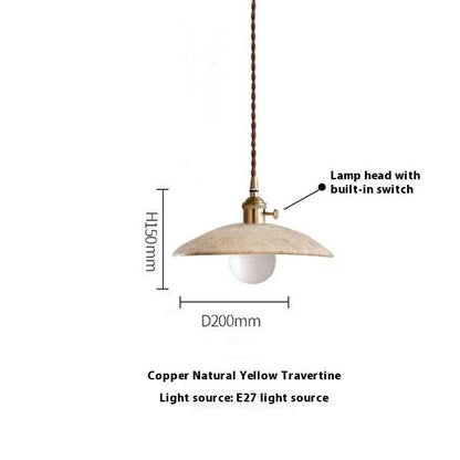Modern Cream Style Yellow Cave Stone Chandelier