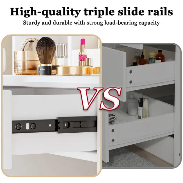 White Vanity Desk Set