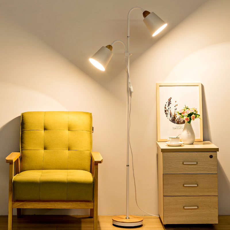 Black Double Head Floor Lamp