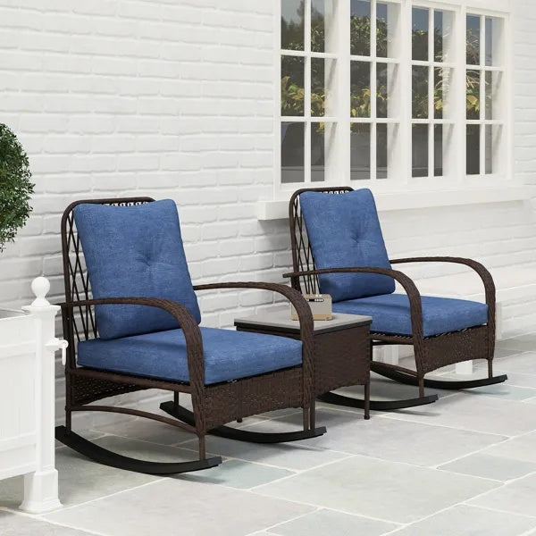 Gray Rattan Chaise Lounge