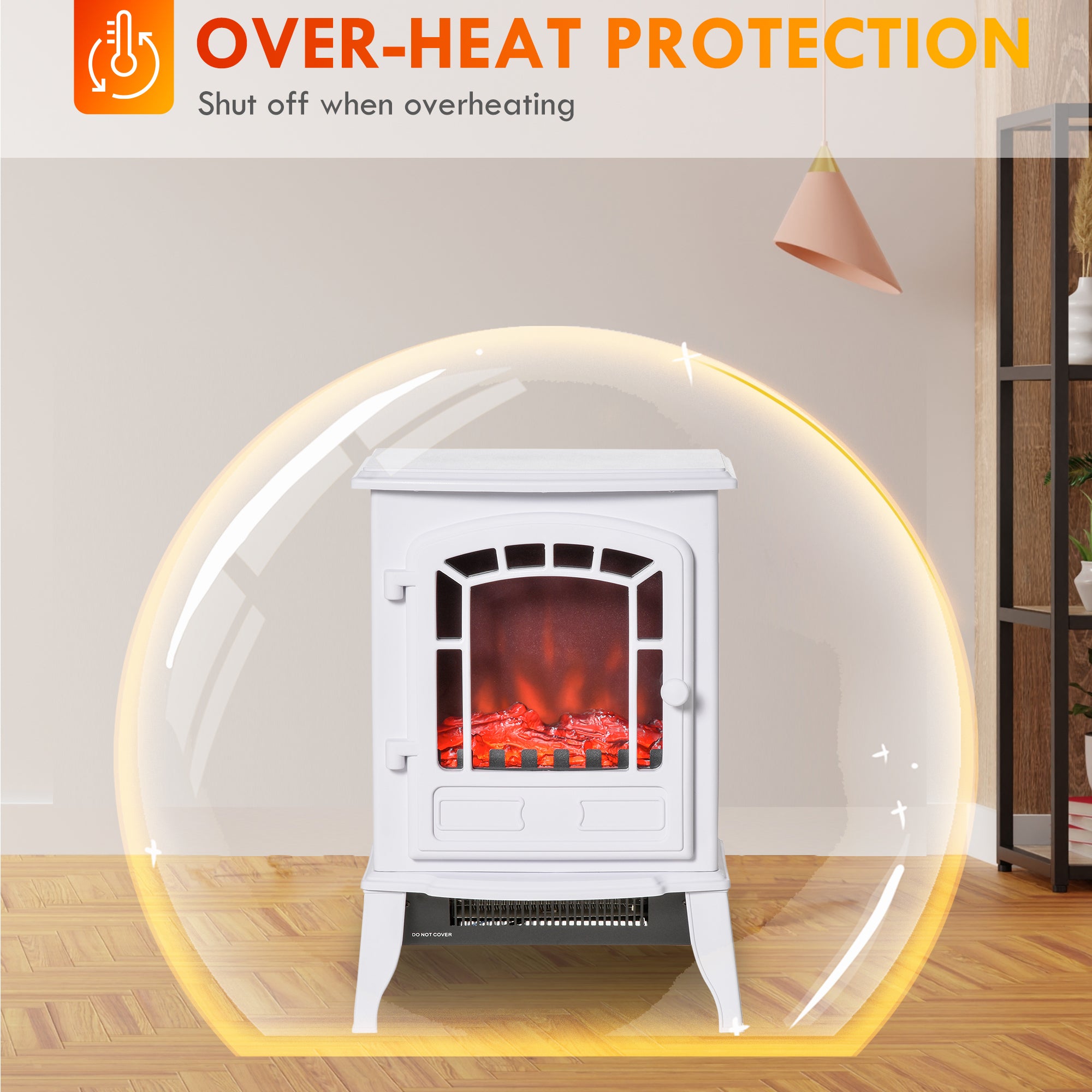 Freestanding Electric Fireplace Heater