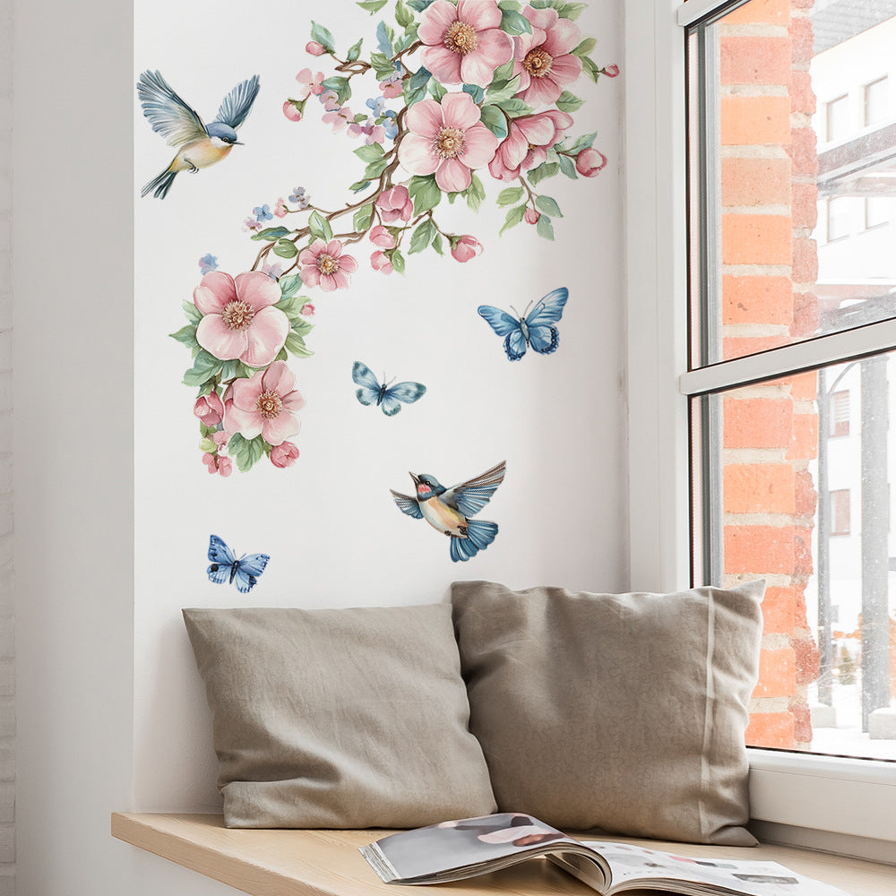 Branch Leaf Bird Butterfly Bedroom Home Beautification Decoration Wall Sticker