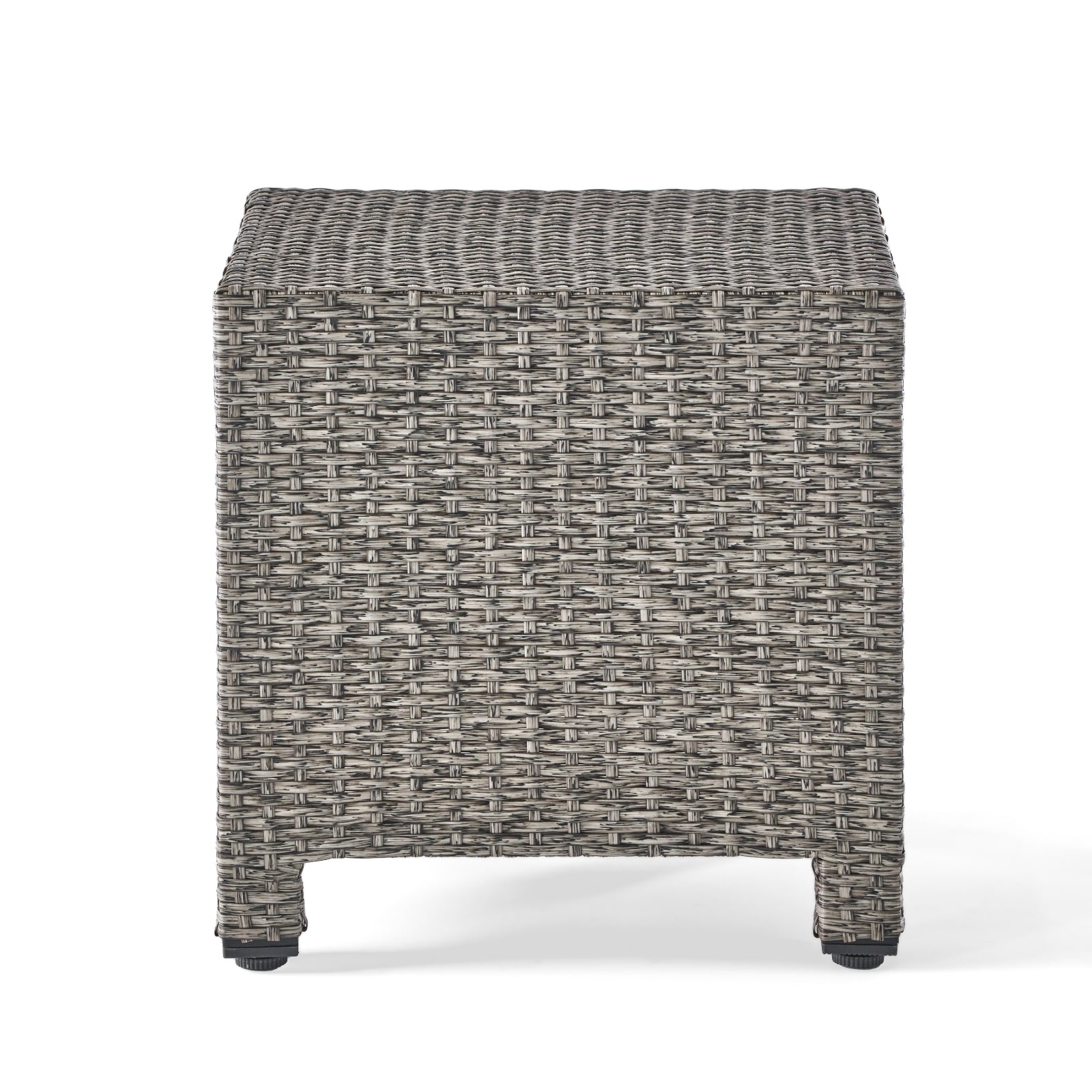 Black Rattan Accent Table