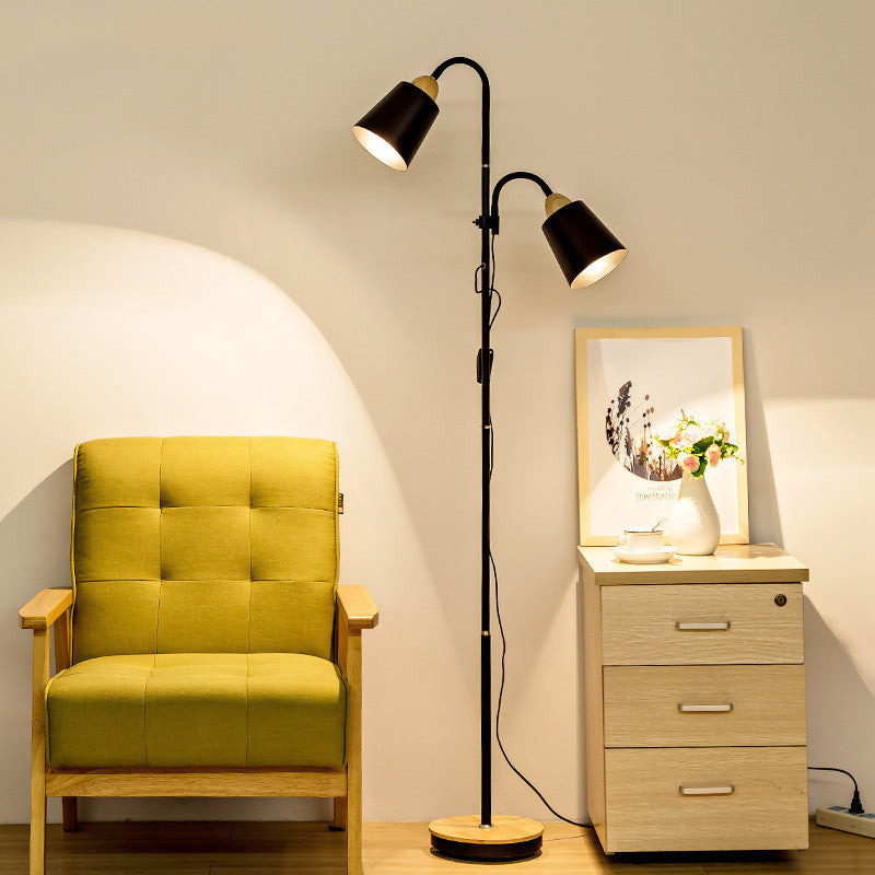 Black Double Head Floor Lamp