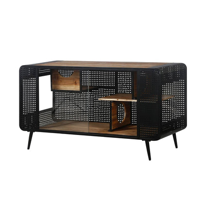 Spacious Cat House With Tempered Glass For Living Room, Hallway