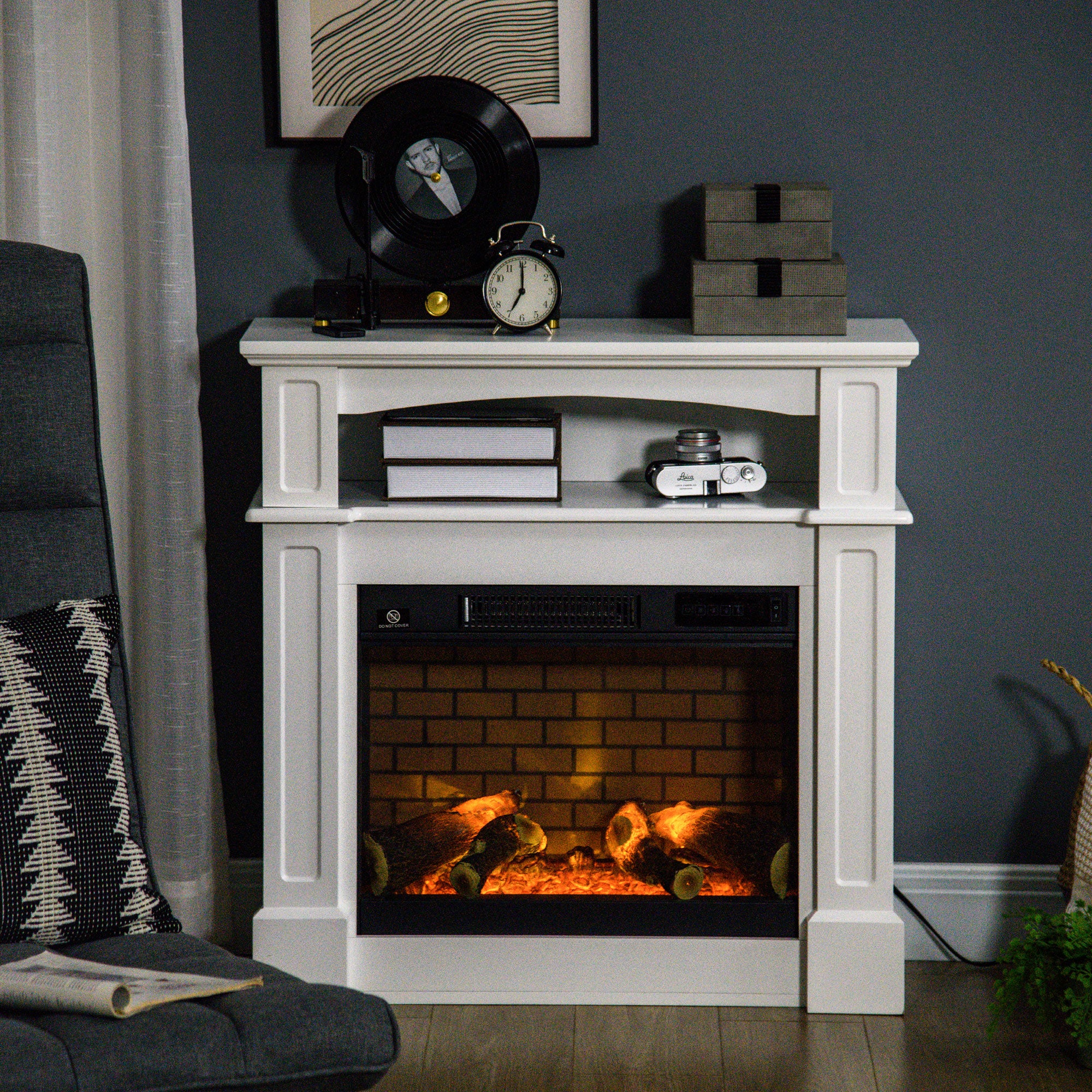 Modern Electric Fireplace Mantel