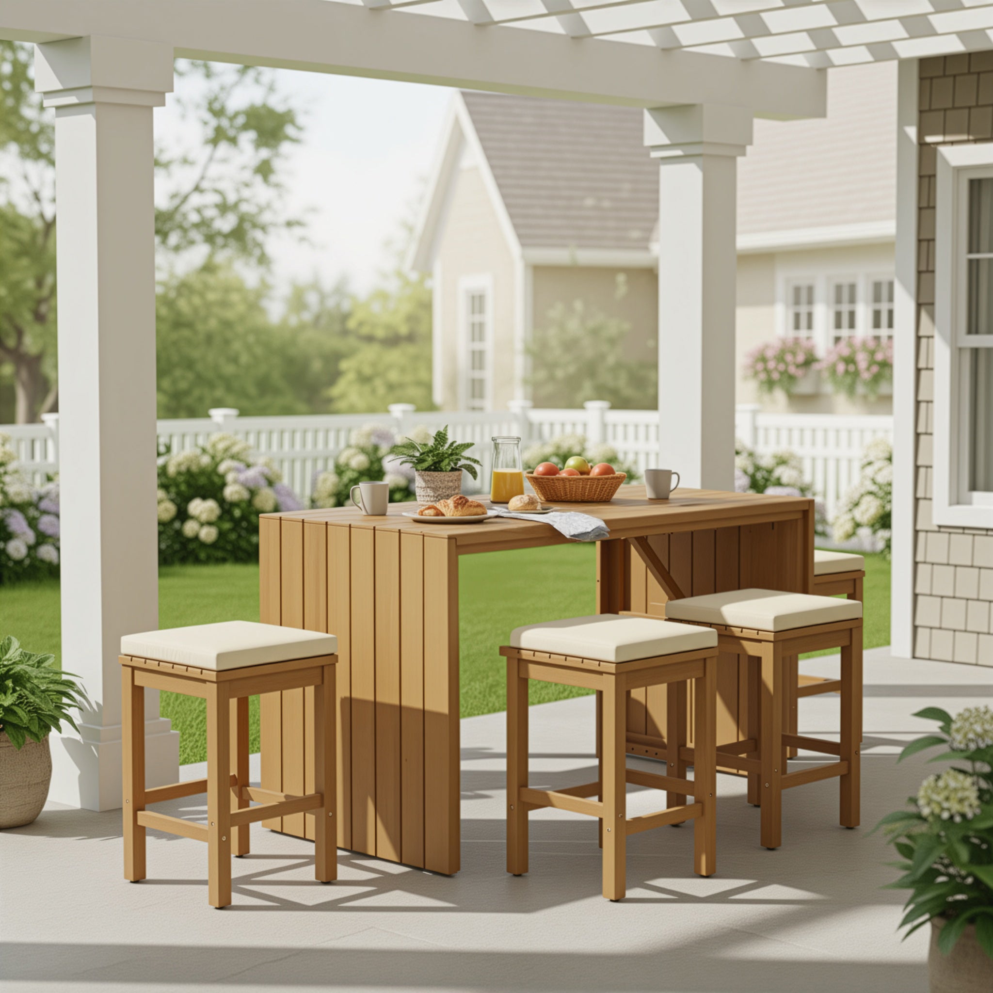 Acacia Wood Bar Set