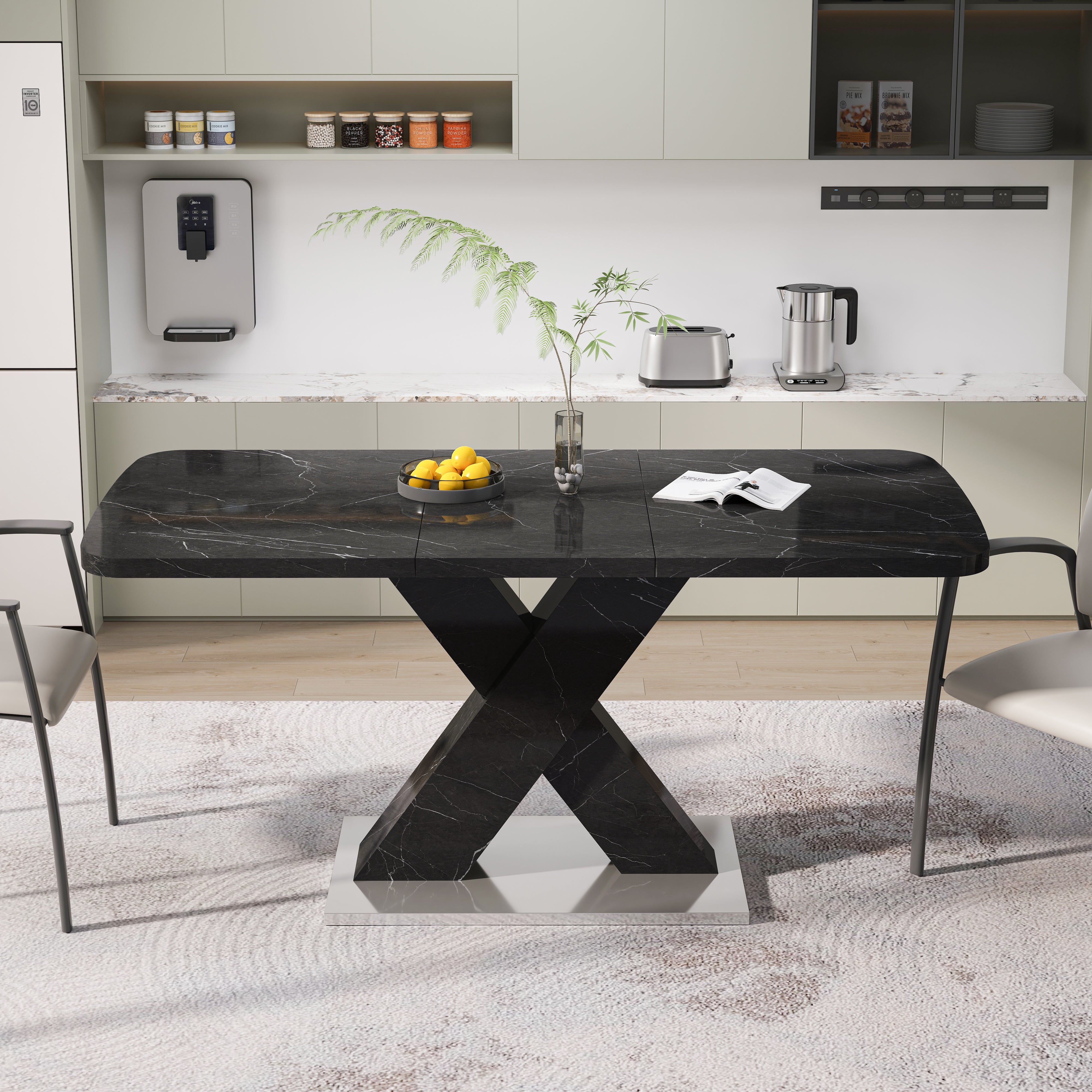 Black Marble Dining Table
