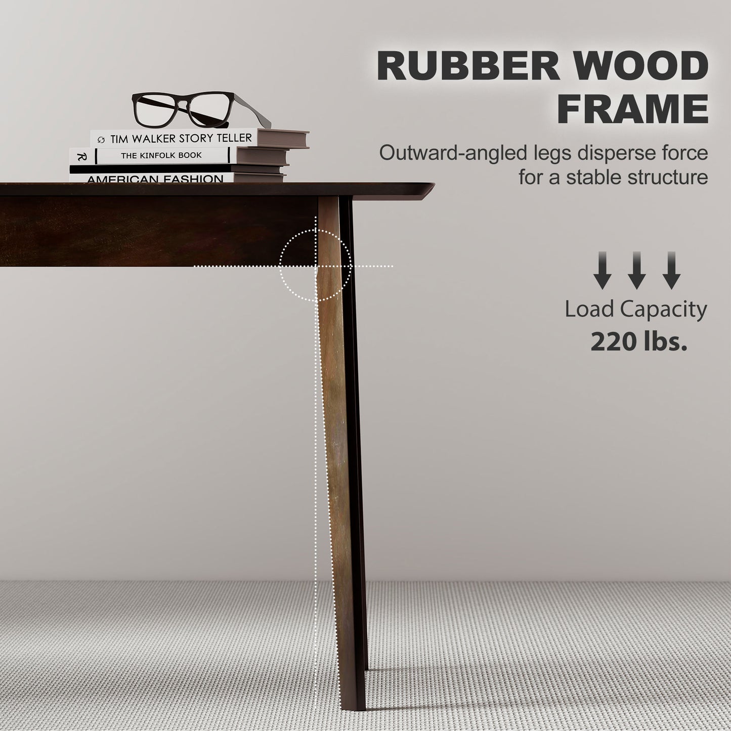 47.2" Rectangle Dining Table for 4