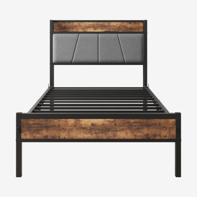 Black Metal Storage Bed