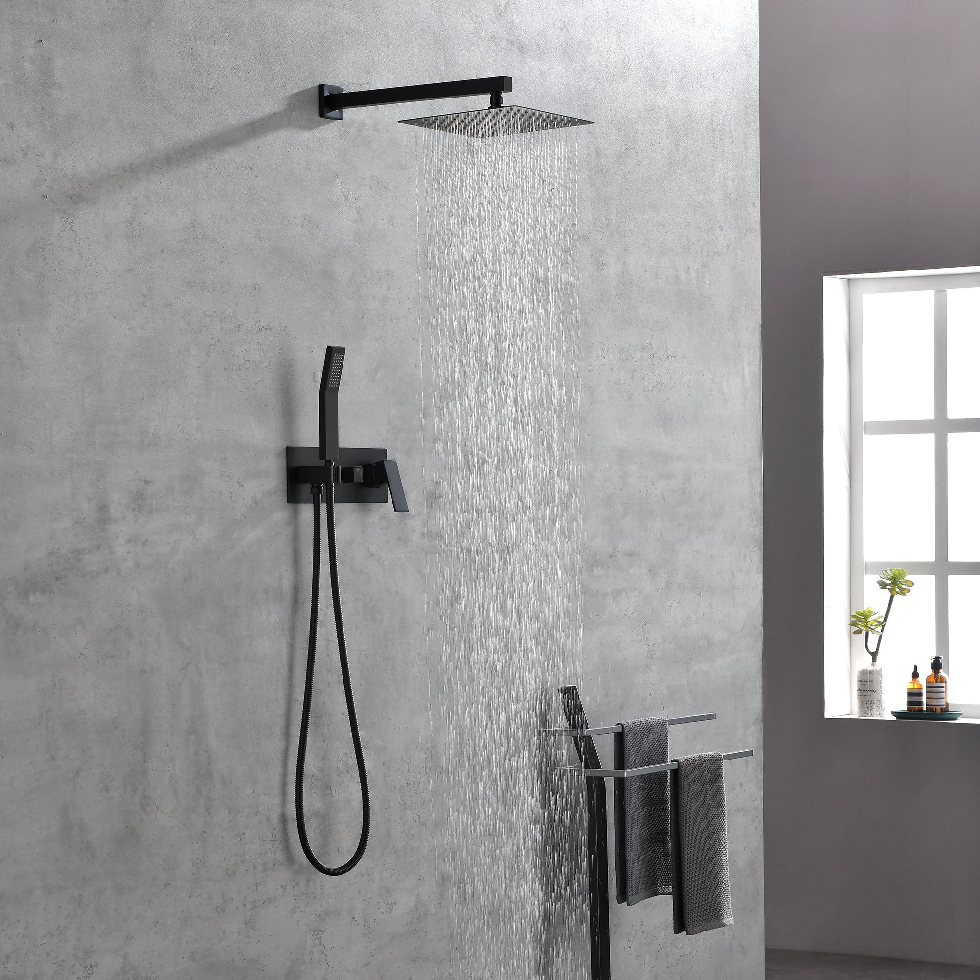 Matte Black Shower System
