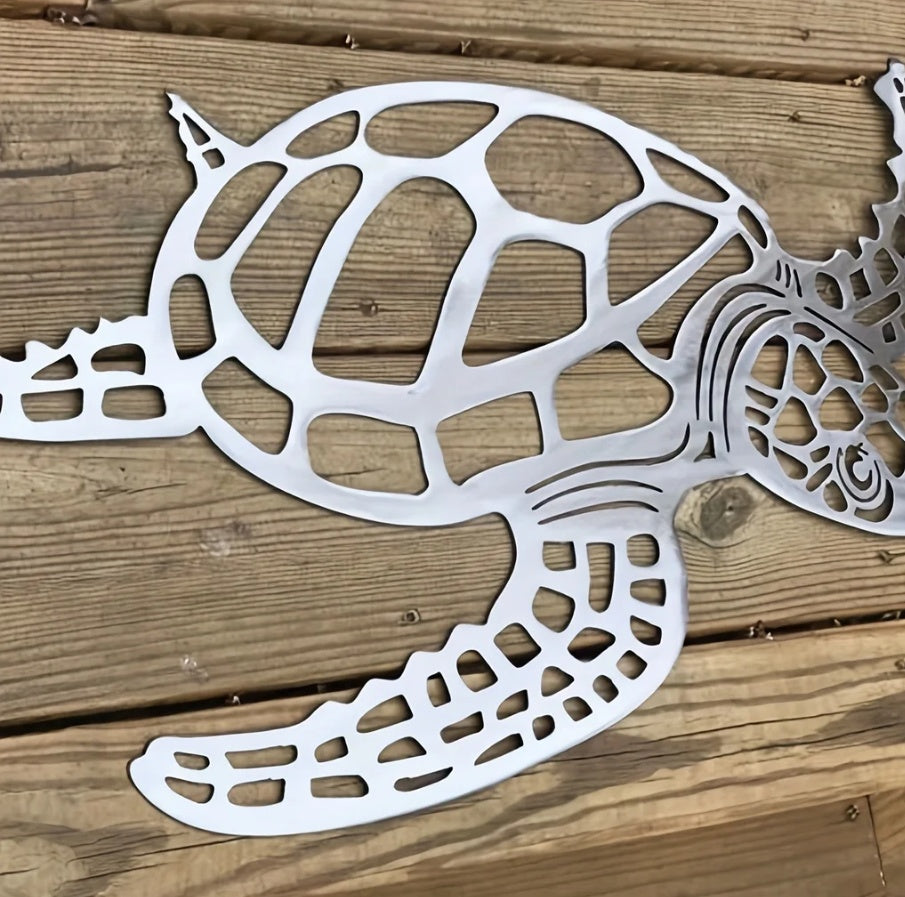 Metal Sea Turtle Decor