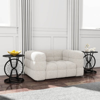 Round Industrial Side Table