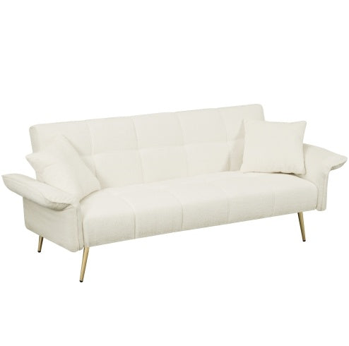 Grey Folding Armrest Sofa