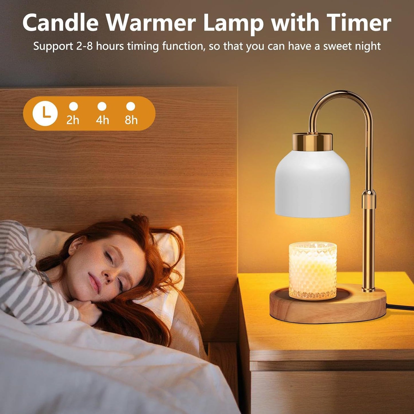 Height-adjustable Bedroom Ambient Table Lamp