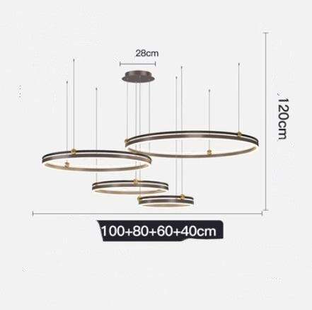 Chandelier Living Room Brushed Aluminum Bedroom Study