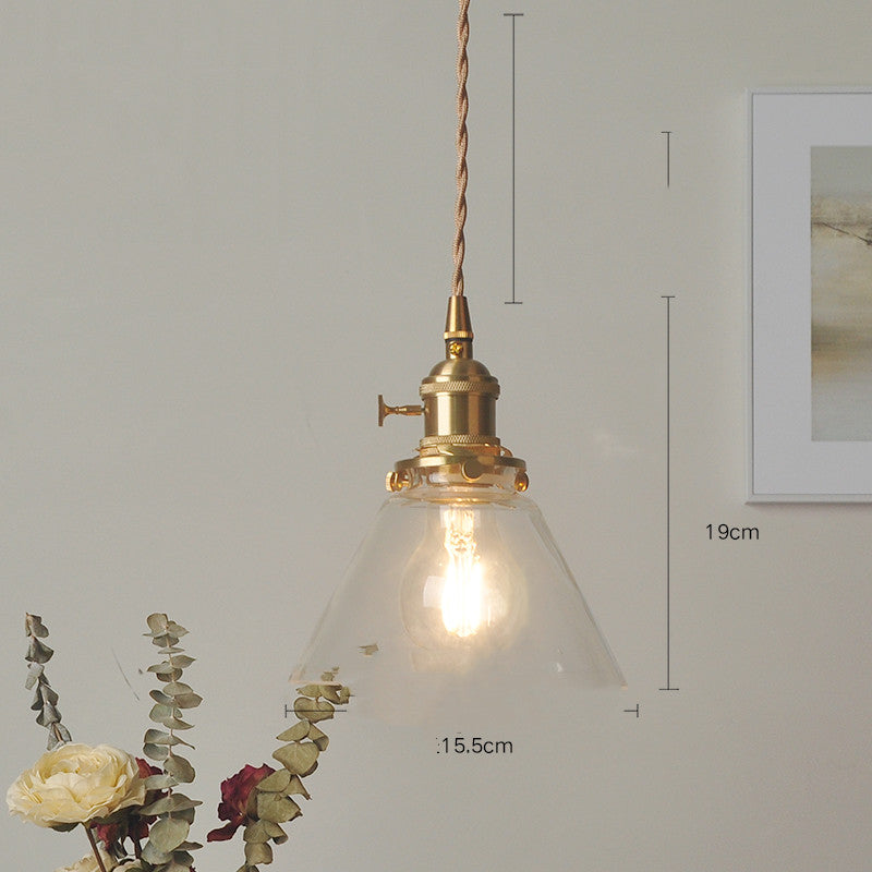 Cafe Brass Glass Chandelier