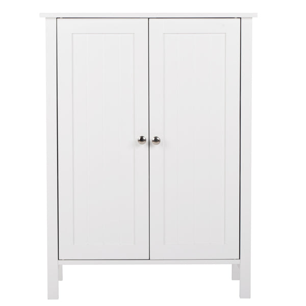 White Double Door Bathroom Cabinet