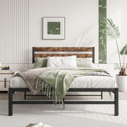 Rustic Wood Platform Bed