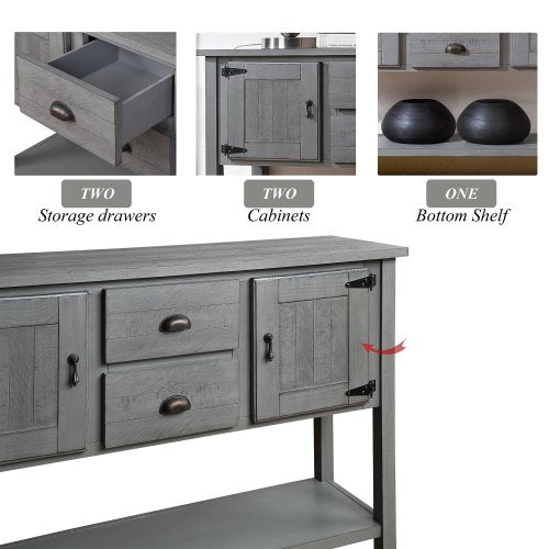 48-inch Solid Wood Sideboard Console Table