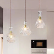 Glass Wine Bottle Chandelier