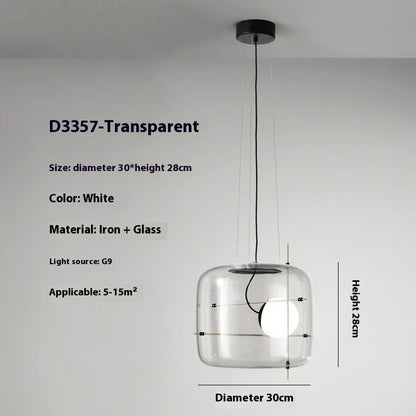 Creative Art Modern Minimalist Glass Bedroom Bedside Chandelier