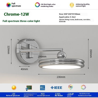 Cream Wind Bedside Wall Lamp Bedroom