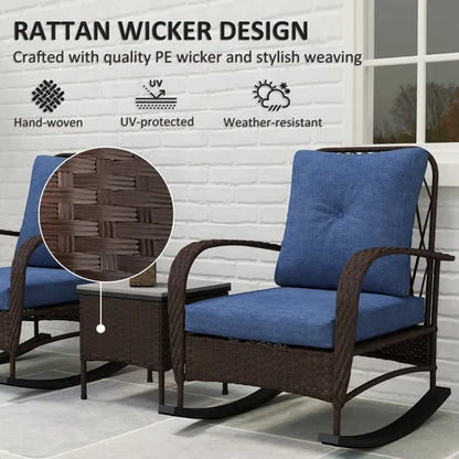 Rattan Chaise Lounge Chair, Wicker Patio Furniture Set