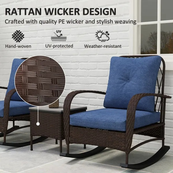 Gray Rattan Chaise Lounge