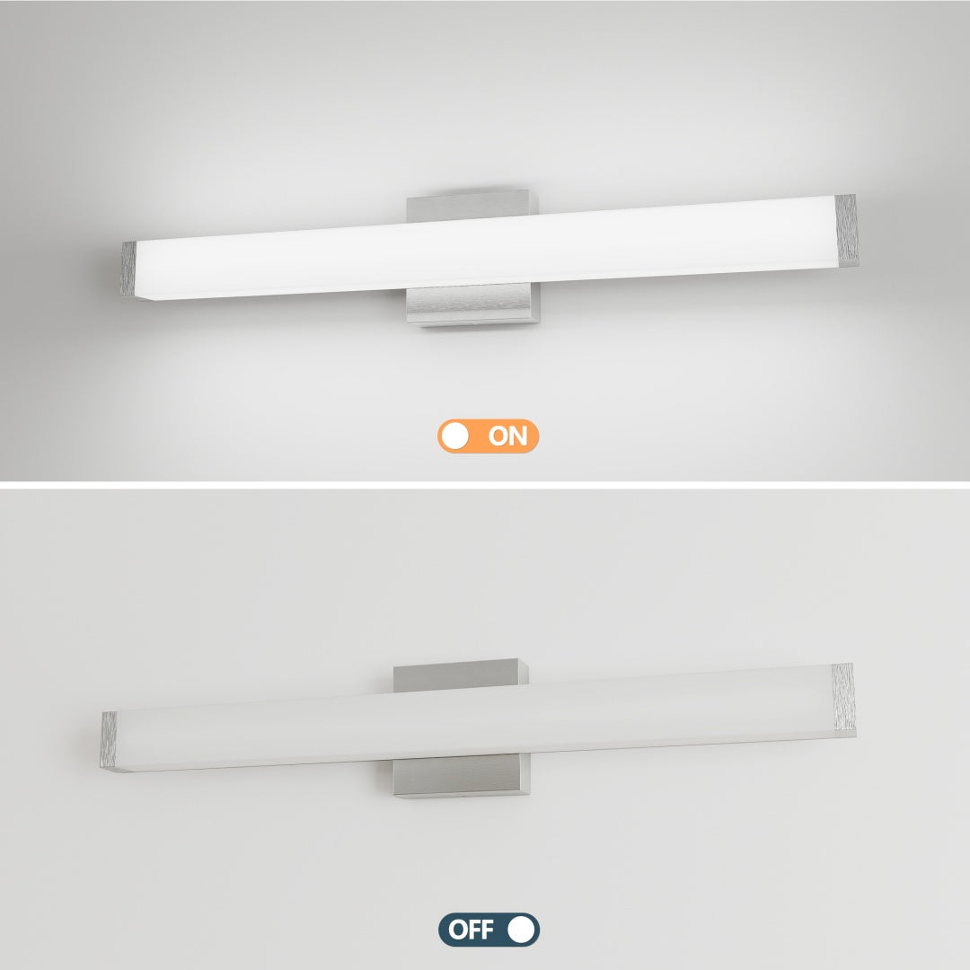 Nickel 25-Inch Cool White LED Vanity Light