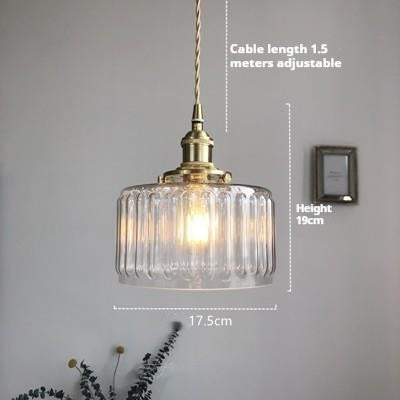 Brass Glass Chandelier Creative Personality B & B Restaurant Bedside Bar Counter Hallway Balcony Chandelier