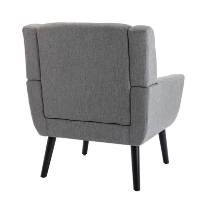Modern Soft Linen Ergonomic Accent Chair For Living Room, Bedroom, Home