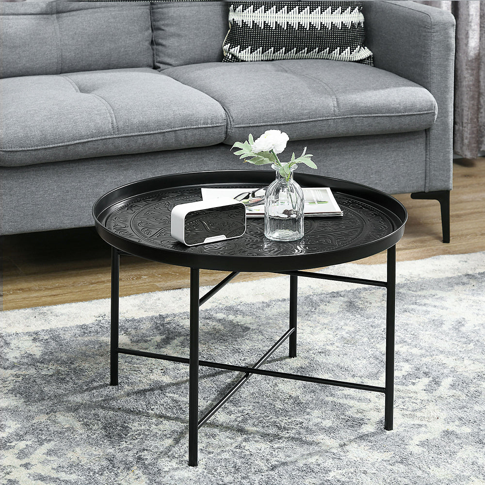 Black Round Metal Coffee Table