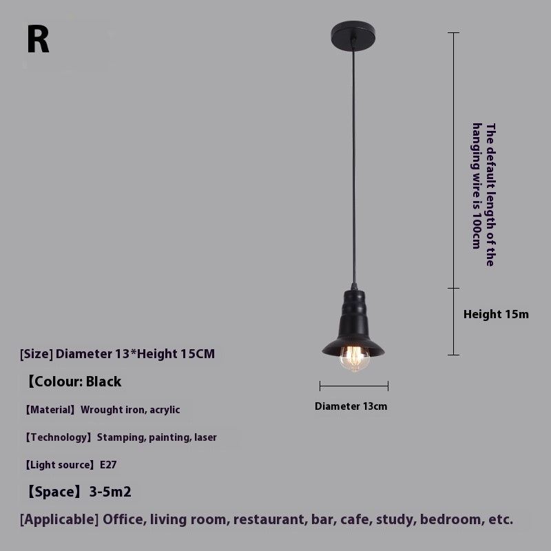 Simple Modern Single-head Droplight Restaurant Bar Decorative Lights