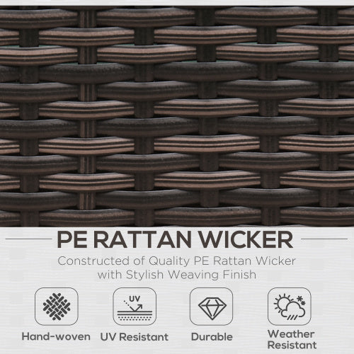 Brown Rattan Corner Sofa