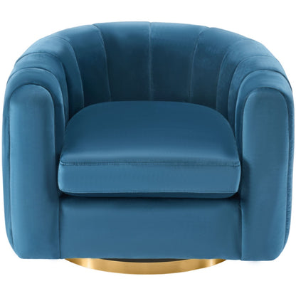 A Single-seat Rotary Sofa Upholstered In Velvet Fabric