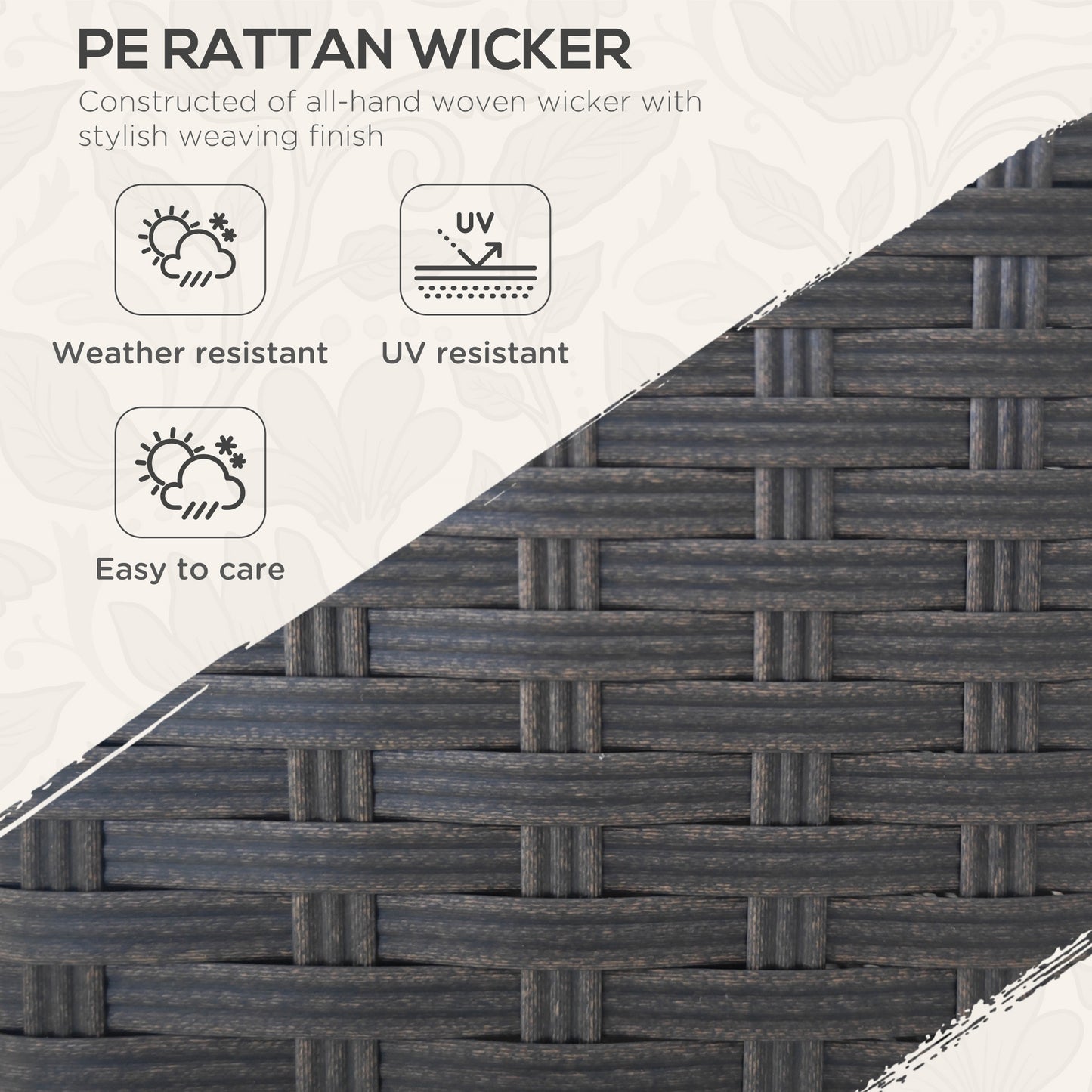 3-Seat Outdoor Patio Sofa with Cushions