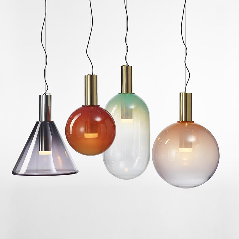 Geometric Stained Glass Chandelier