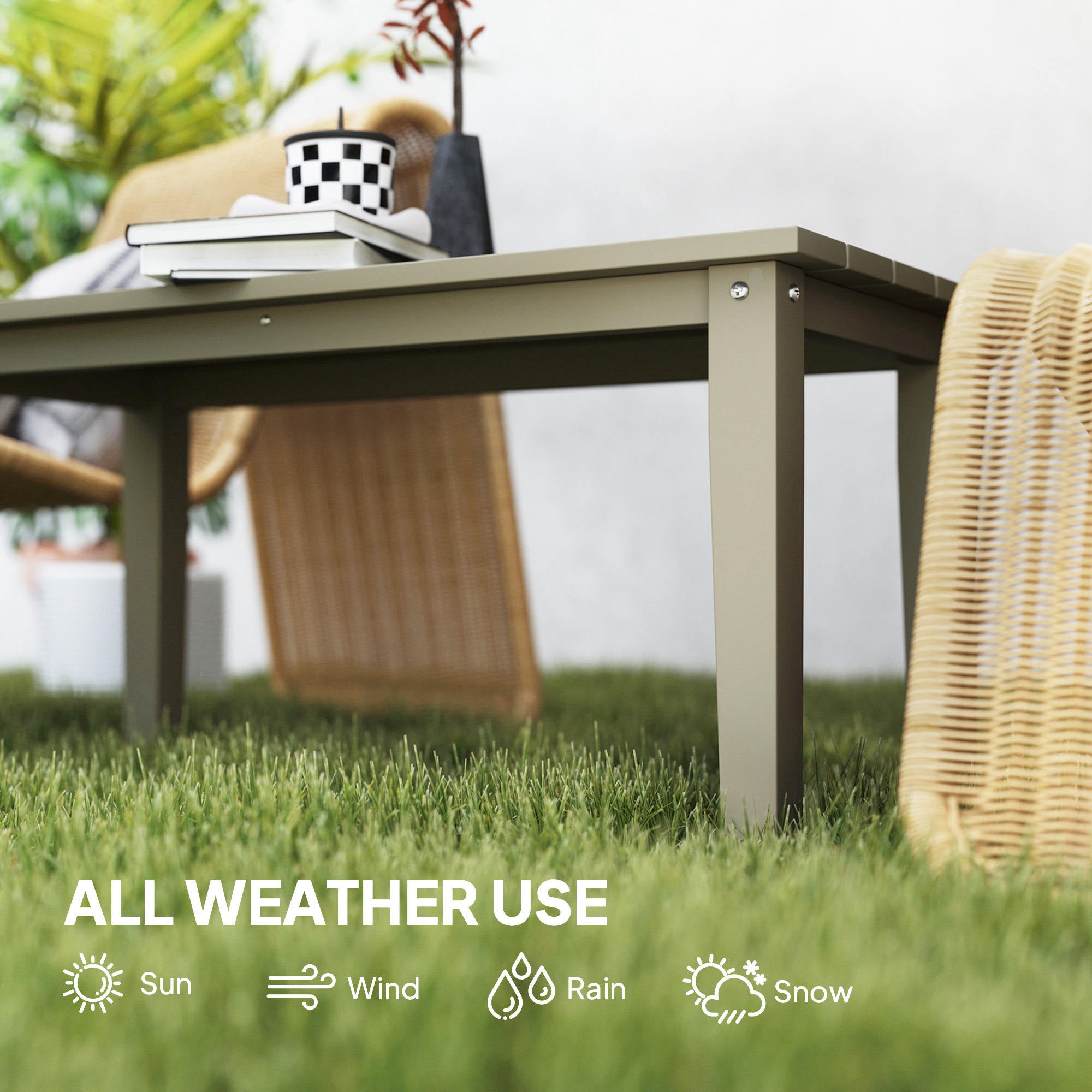 Black Outdoor Coffee Table