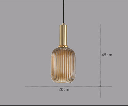 Bedroom Bedside Simple Bar Glass Chandelier Retro Lamps