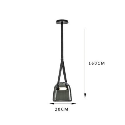 Home Handmade Leather Glass Chandelier