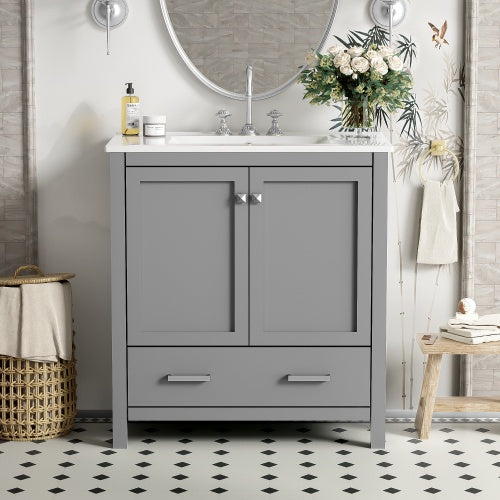 Gray Single Sink Vanity