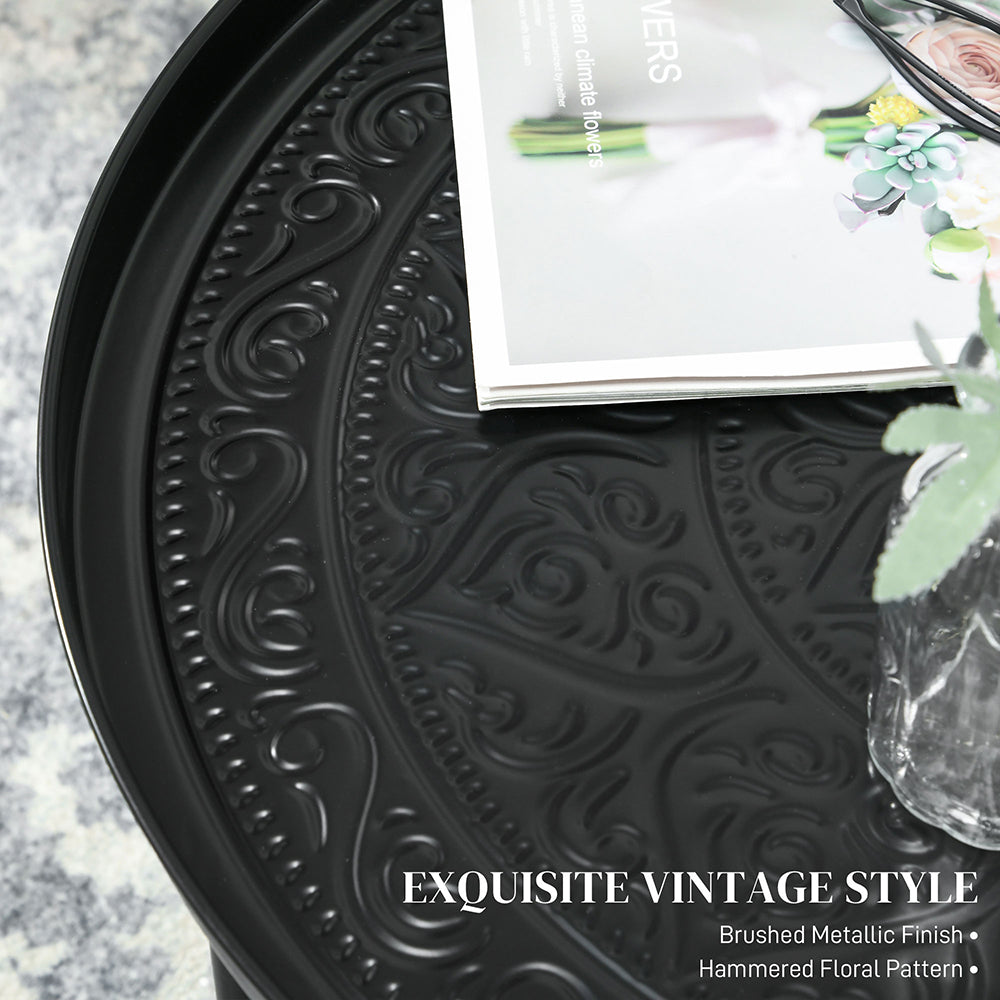 Black Round Metal Coffee Table