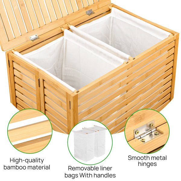 Bamboo Foldable Laundry Basket