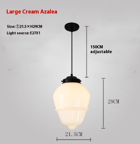 Simple Personality Retro Industrial Style Living Room Dining Room Single Head Cream Chandelier