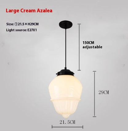 Simple Personality Retro Industrial Style Living Room Dining Room Single Head Cream Chandelier