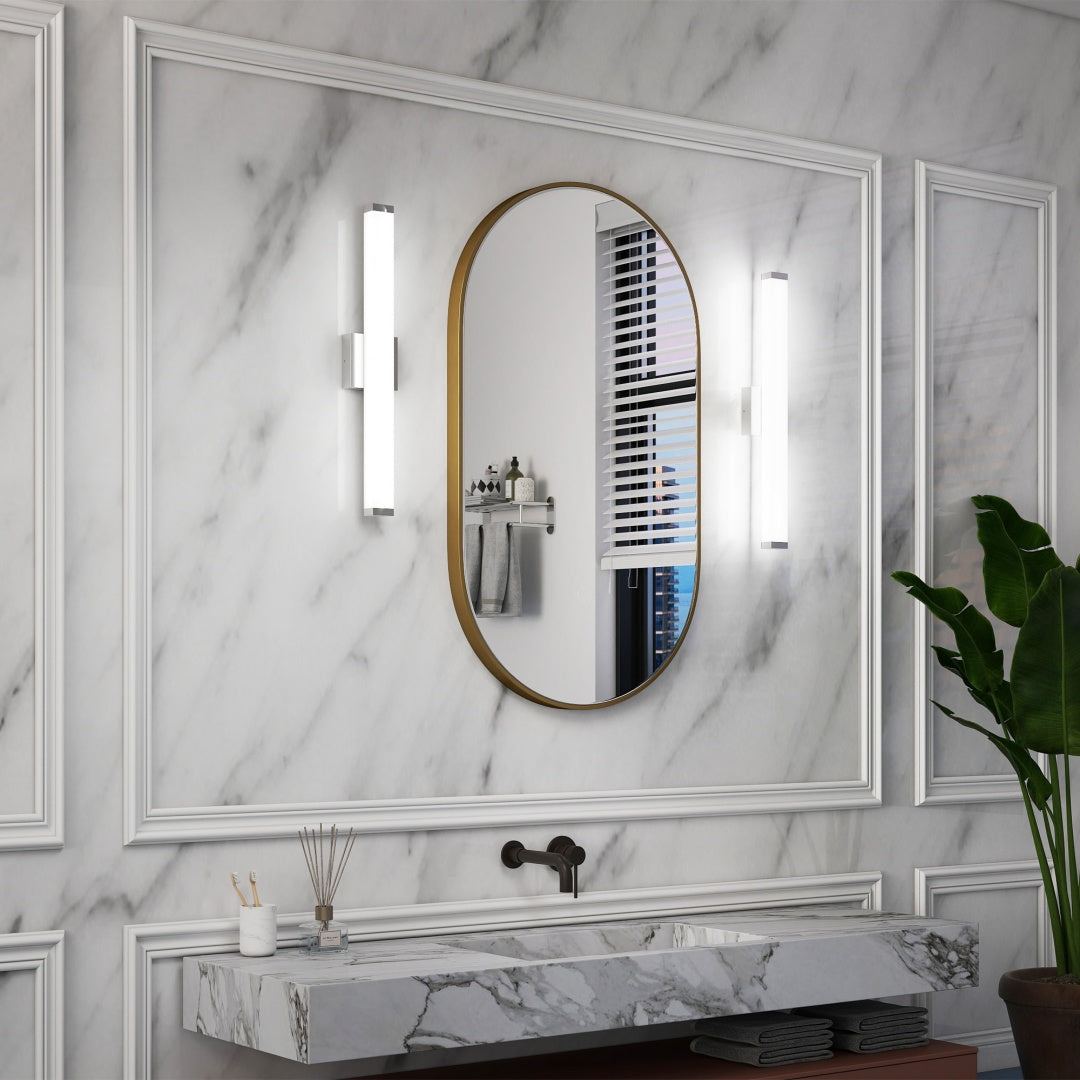 Nickel 25-Inch Cool White LED Vanity Light