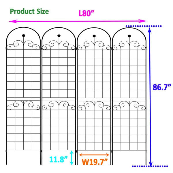 Elegant Metal Garden Trellis