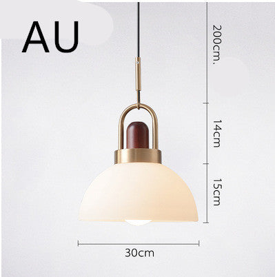 Bedroom bedside balcony ball glass chandelier