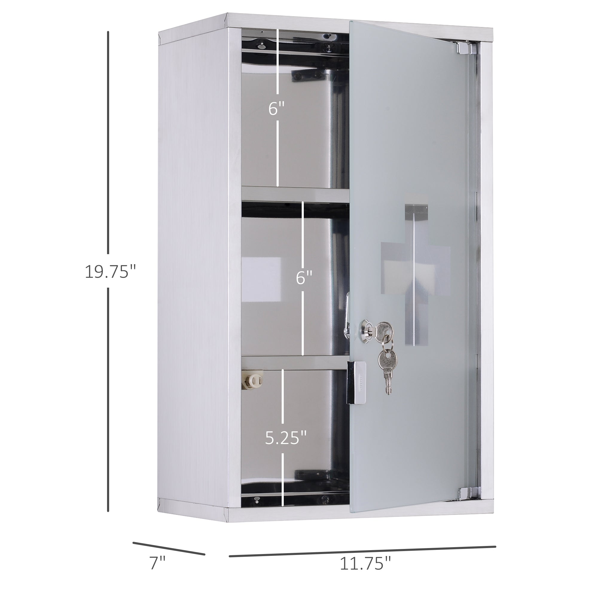 Stainless Lockable Medicine Cabinet